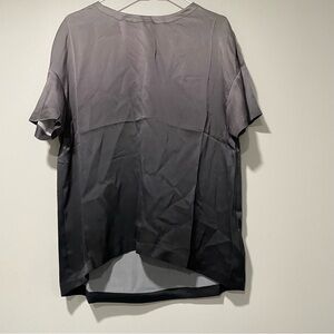 Badgley Mischka Mulberry silk blouse Size S grey